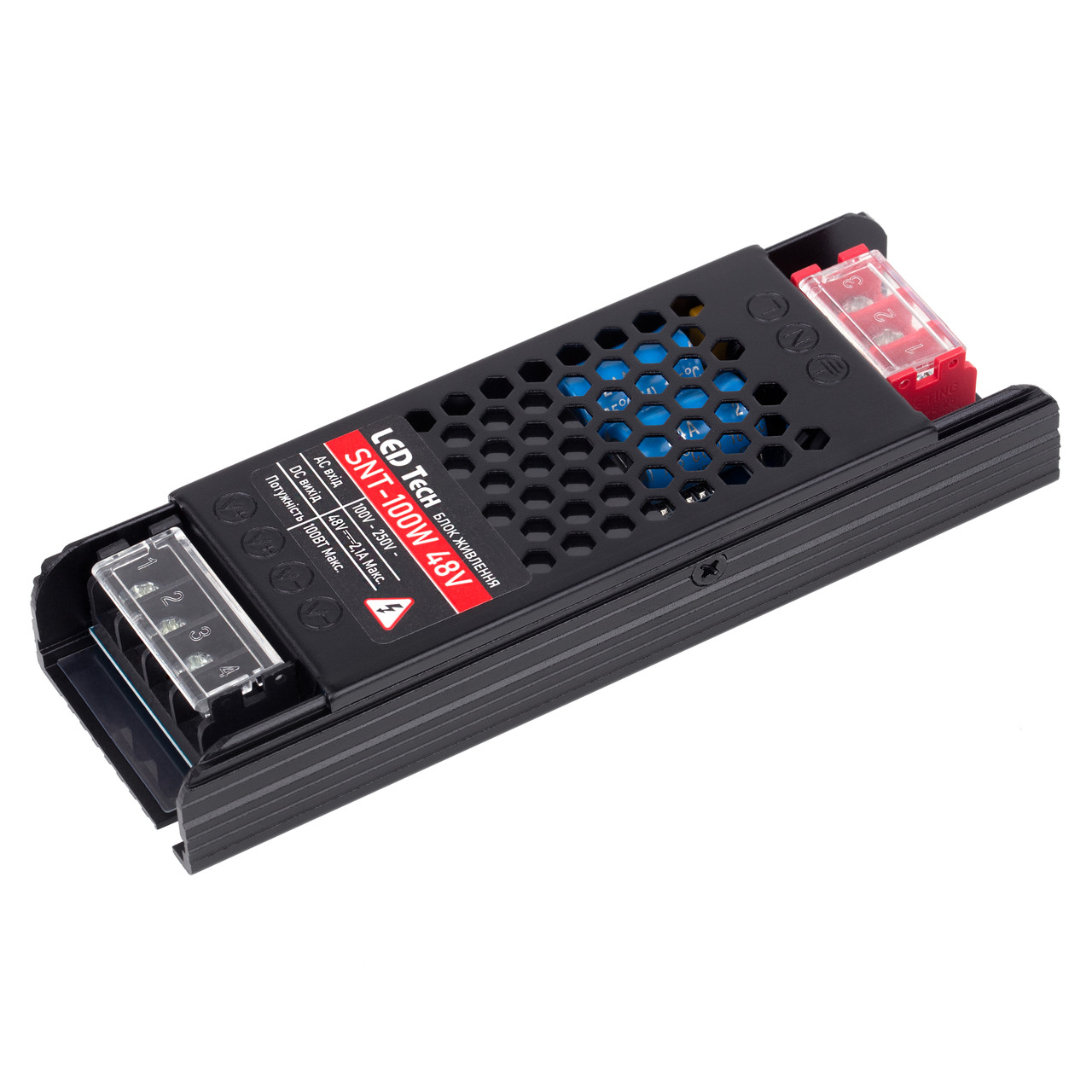 Блок живлення LEDTech 48v 2,1а 100 Вт. Преміальна тонка серія "SNT". Гарантія 2 роки