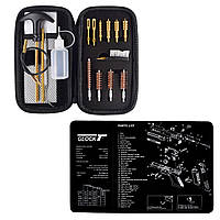 Набір UAD для чищення зброї калібри .22 .357 .38 .40 .45 9мм з килимком Glock 43х28см