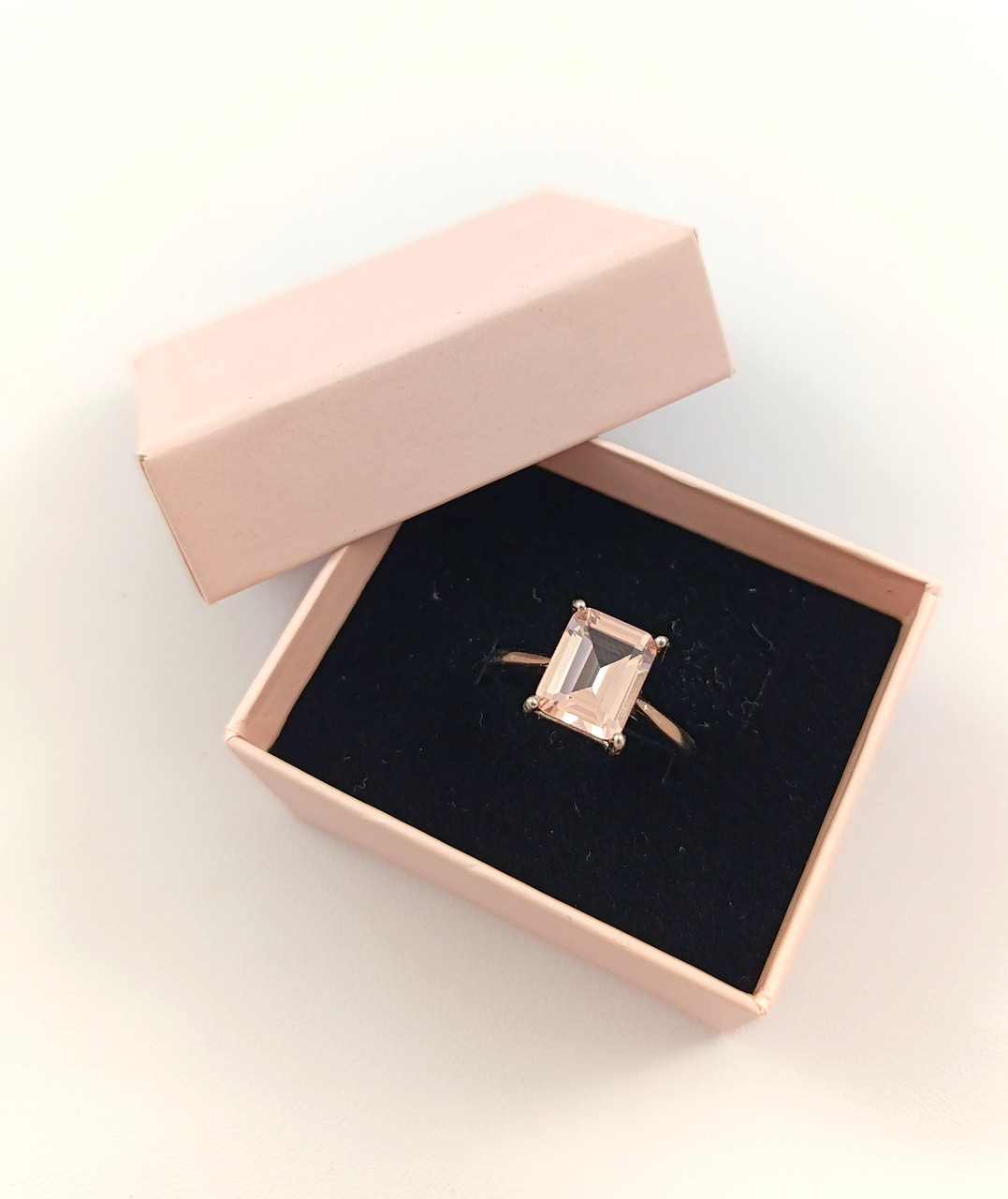 Срібна каблучка з морганітом КТ3790-мг, фото 1