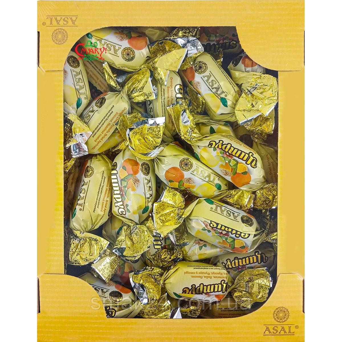 Цукерки "Цитрус" (апельсин, лайм, памело, кунжут, фундук, Asal, Україна, 1 кг.