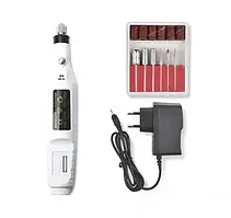 Фрезер-ручка для манікюру побутової 20000 обертів.Кольор чорний Білий