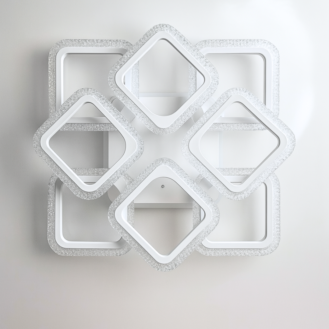 Люстра світлодіодна Vatan Light 144W до 20 м² колір Білий 1180/4+4WH, фото 1