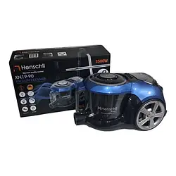 Потужний безмішковий пилосос  Henschll HS-1990  турбо 3000 Вт Контейнерний пилосос 4 л з управлінням на ручці