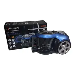 Потужний безмішковий пилосос Henschll HS-1990  турбо 3000 Вт Контейнерний пилосос 4 л з управлінням на ручці