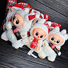 Фігурка-брелок біла Labubu Surprise 18см Coca-Cola/ М'яка іграшка брелок Лабуба Кола Монстр POP MART, фото 3