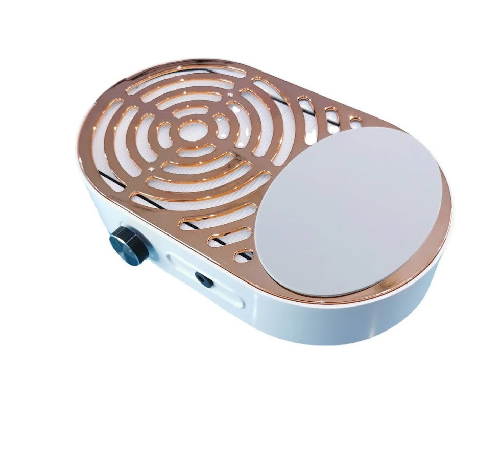 Настільна витяжка 838-1 для манікюру, з НЕРА-фільтром та регулятором потужності, 120 Вт. Золото, фото 1