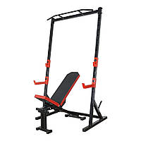 Лавка + Стійки з турніком Combo 3в1 StrongFit 220 RED