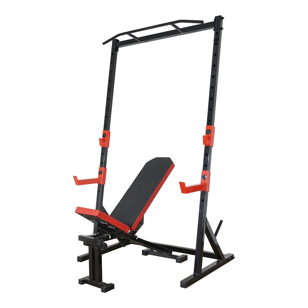 Лавка + Стійки з турніком Combo 3в1 StrongFit 220 RED, фото 1