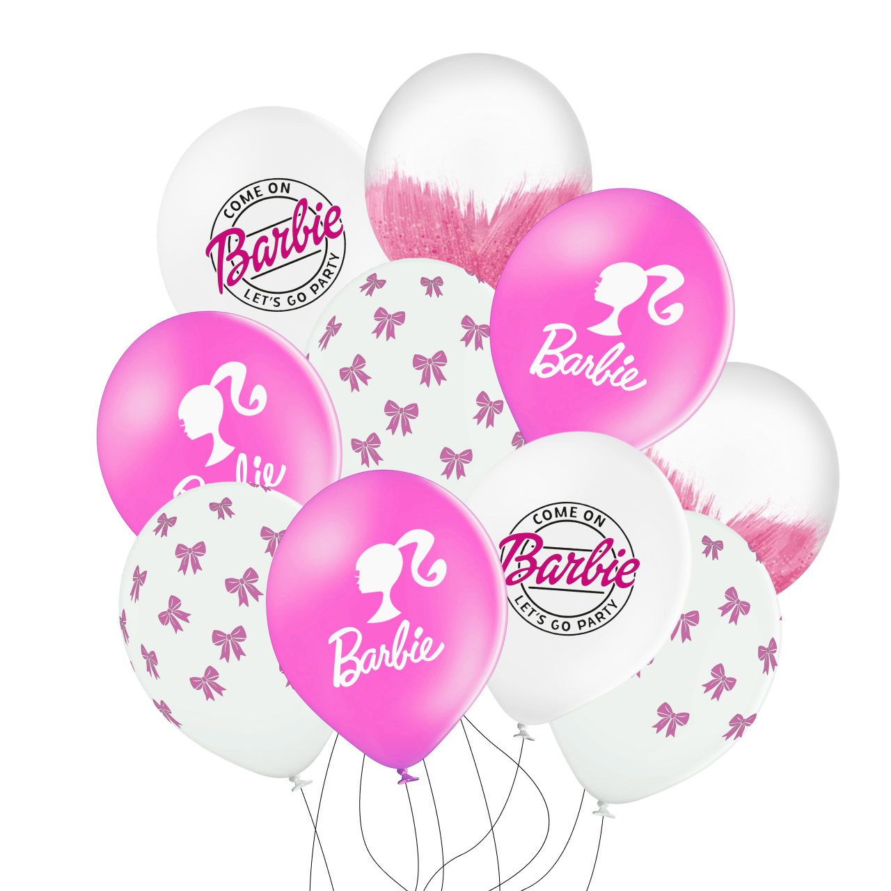 37 НАБІР ПОВІТРЯНИХ КУЛЬ 12" BELBAL-ББ - Барбі (10шт)