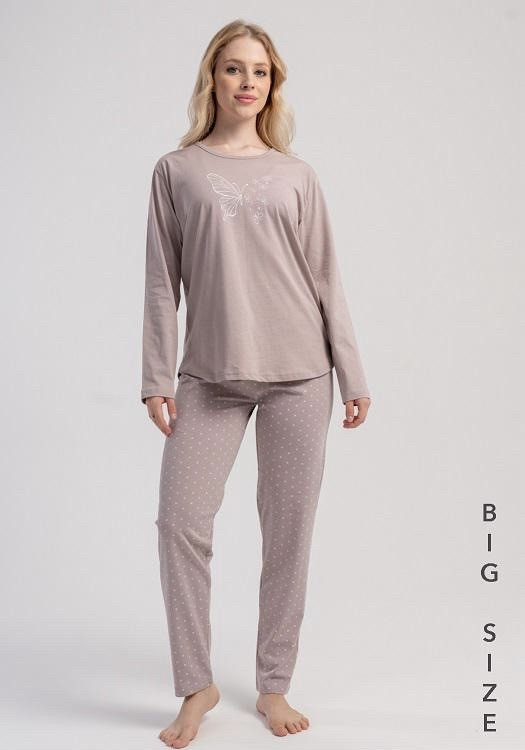 Молодіжні піжами великих розмірів із довгими штанами. Vienetta 503010, фото 1