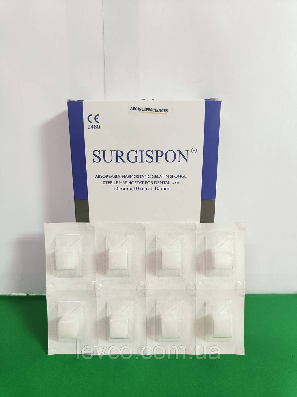 SURGISPONT -ГЕМОСТАТИЧНА ГУБКА 1 ТАБЛЕТКА 10*10*10ММ, фото 1