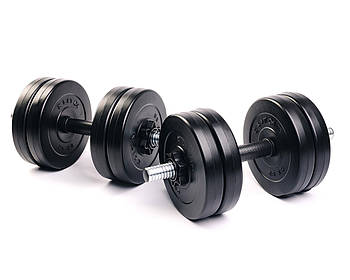 Гантелі Elitum 2 х 11кг для домашніх тренувань універсальні для розвитку сили та витривалості