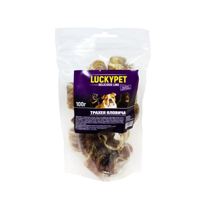 Ласощі для собак Lucky Pet (Лакі Пет) сушена яловича трахея 100 г, фото 1