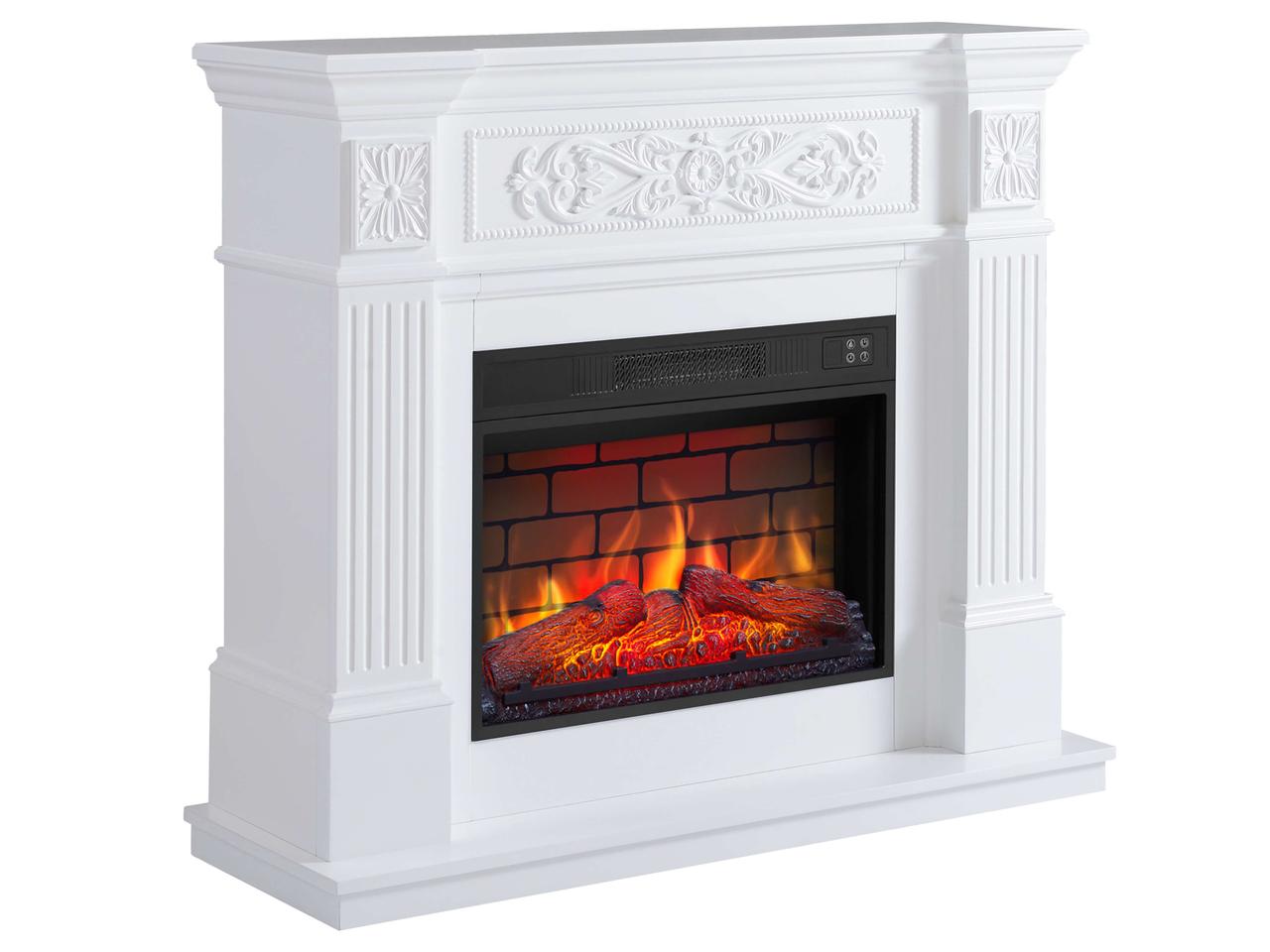 Камінокомплект ArtiFlame Toscana AF23BS білий з обігрівом і звуком горіння вогню, фото 1