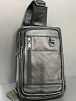 Чоловіча шкіряна сумка бананка-слінг (гуртом/роздріб)