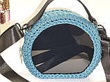 Сумка жіноча в'язана з ілюстрацією ручної роботи "Українка", фото 3
