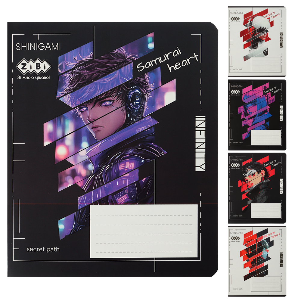 Зошит учнівський шкільний, ANIME, 18аркушів, клітинка, асорті, KIDS LINE,1763