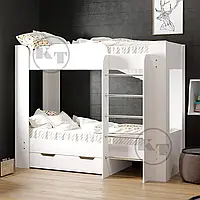 Ліжко дитяче двоярусне з ящиками на два спальних місця Компаніт Твікс-2