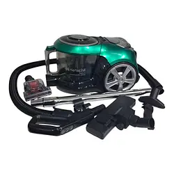 Зручний безмішковий пилосос для сухого прибирання Henschll HS-1990 зел Контейнерний пилосос 4л з керуванням на ручці зеленого коль