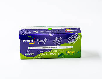 Рушники паперові Vскладання 2шар целюлоза 120л/уп GARDEN white 1ящ-18 упак Eco Point