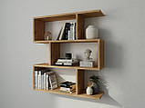 Полиця навісна на стіну MebelProff Trend 16, книжкова полиця, декоративна полиця в кімнату, будинок., фото 5