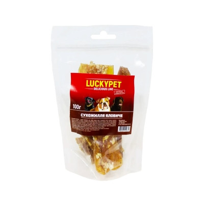 Ласощі для собак Lucky Pet (Лакі Пет) сушене яловиче сухожилля 100 г, фото 1