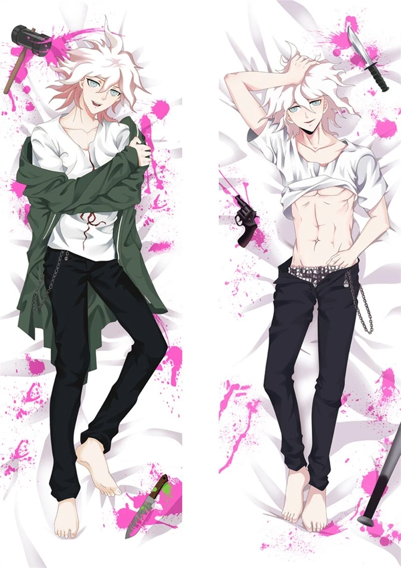 Дакімакура 150х50 см   Nagito Komaeda Подушка з наволочкою обнімашка двухсторння, фото 1