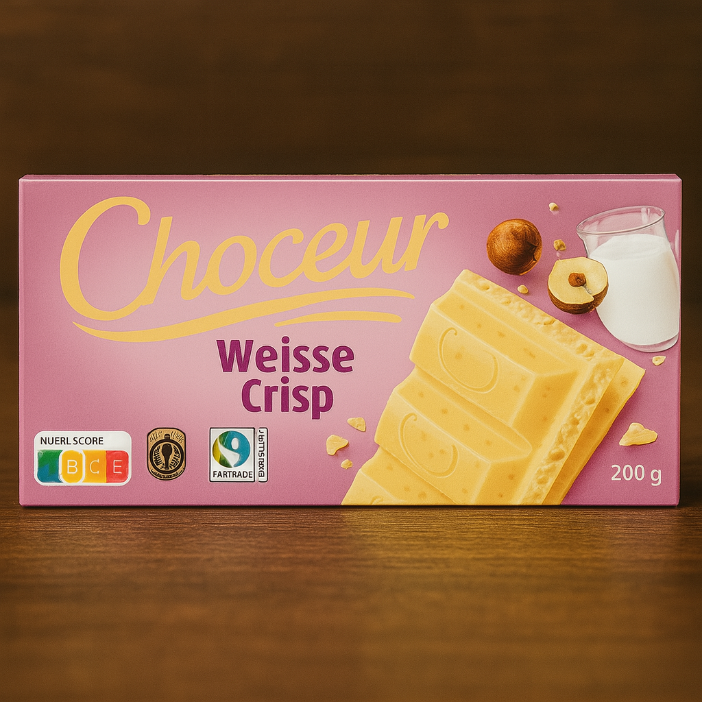 Шоколад Choceur Білий Witte Crisp 200 г з фундуком Німеччина, фото 1