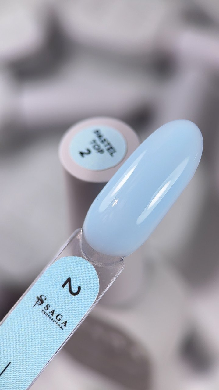 Топ кольоровий без липкого шару SAGA Professional Pastel Top №2, 10 мл