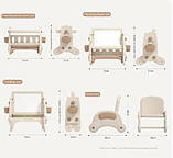 Універсальний дитячий столик для творчості зі стіл-трансформером мольберт пісочниця для дітей до 5 років, фото 5