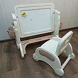 Універсальний дитячий столик для творчості зі стіл-трансформером мольберт пісочниця для дітей до 5 років, фото 7