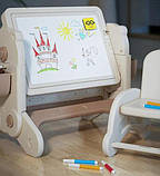 Універсальний дитячий столик для творчості зі стіл-трансформером мольберт пісочниця для дітей до 5 років, фото 2