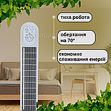 Електричний баштовий вентилятор Zepline 500 Вт потужний вентилятор на підлогу з таймером для приміщень до 20 кв.м, фото 2
