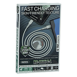Кабель USB Remax RC-068i PD 20W Type-C to Lightning (Білий)