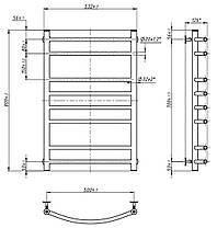 Рушникосушарка  водяна NAVIN Камелія 500 х 800 золото, фото 5