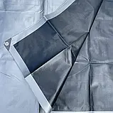 Тент укривний 5×8 м, 200 г/м². Сіро-чорний. Міцний та вологостійкий. TM "MS Tool"., фото 4