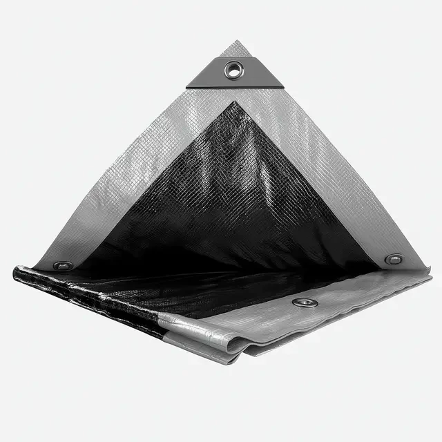 Тент укривний 4×5 м, 200 г/м². Сіро-чорний. Міцний та вологостійкий. TM "MS Tool"., фото 1