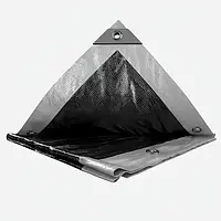 Тент укривний 3×4 м, 200 г/м². Сіро-чорний. Міцний та вологостійкий. TM "MS Tool".