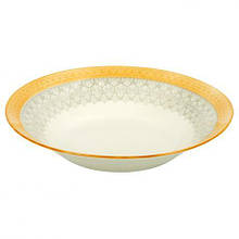 Тарілка супова керамічна 8-ка з візерунком D20*6cм 500мл 6895-102 MZOPT