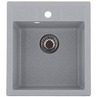 Кухонная мойка ZERIX ZS-4651S-09 из гранита, серый цвет, 460х515 мм (ZX4567)
