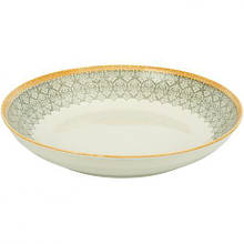 Тарілка керамічна 9-ка з візерунком D23*6,5см 700мл 6895-103 MZOPT