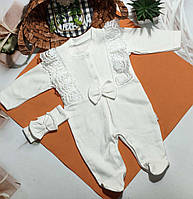 Чоловічок для новонародженої в пологовий будинок на виписку 62 р з пов'язкою можна і для крещення