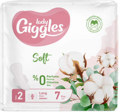 Гігієнічні прокладки Giggles Lady Ultra Long 2 Soft з крил. 7 шт 5 краплі