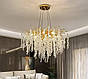 Дизайнерська підвісна кришталева люстра "Гліцинія", 8 ламп, золото 228077-600 D, фото 5