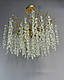 Дизайнерська підвісна кришталева люстра "Гліцинія", 8 ламп, золото 228077-600 D, фото 6