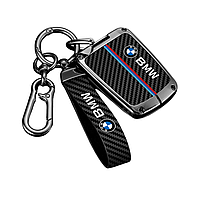 Чохол ключа BMW чорний карбон з брелком