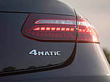 Емблема-напись 4MATIC для Mercedes-Benz чорна глянцева 145х23 мм пластик (на скотчі), фото 2
