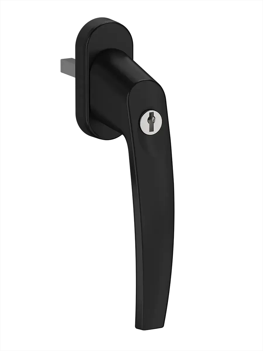 Ручка віконна з ключем "Вікторі" RAL9005M, фото 1