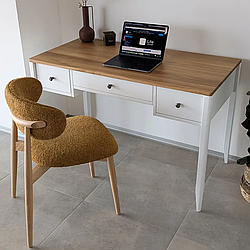 Письмовий стіл "Хюгге" та стілець "Панда" у скандинавському стилі для домашнього офісу