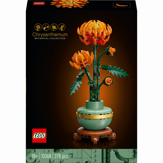 Конструктор LEGO Icons Botanicals Хризантема 10368 278 дет 6 x 19 x 26 см, фото 1